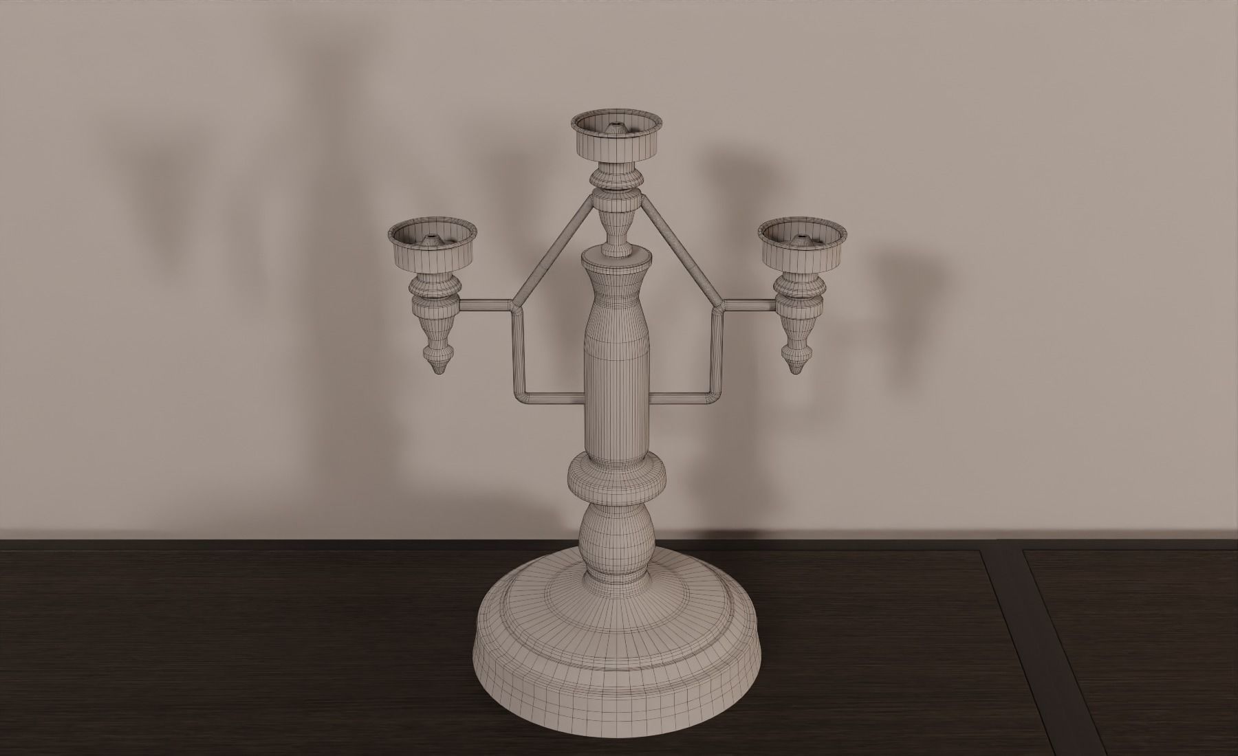 Halloween Three Candle Holder 3D model_4