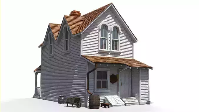 Old Countryside House With Interior