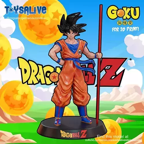 GOKU DRAGON BALL Z FOR 3D PRINTING 3D print model