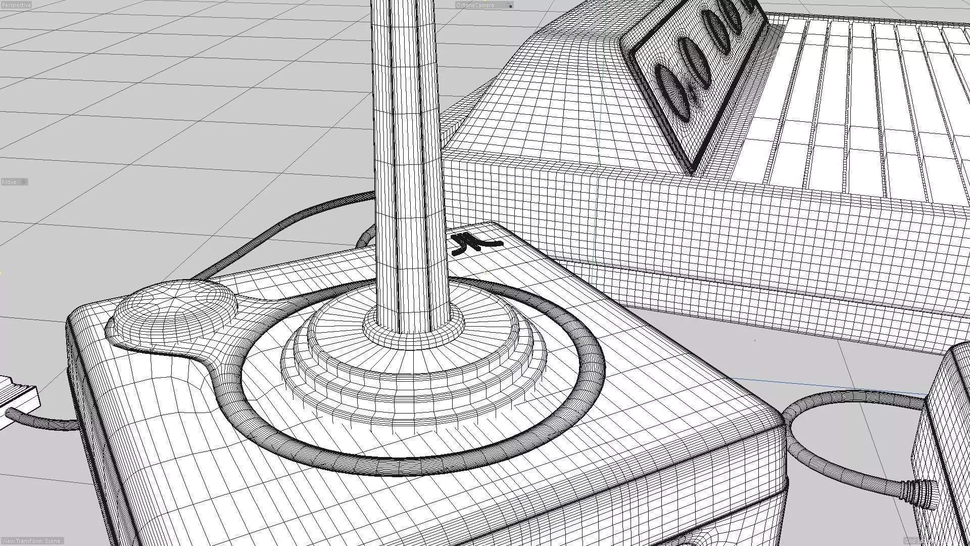 Retro video game console 3D model_12