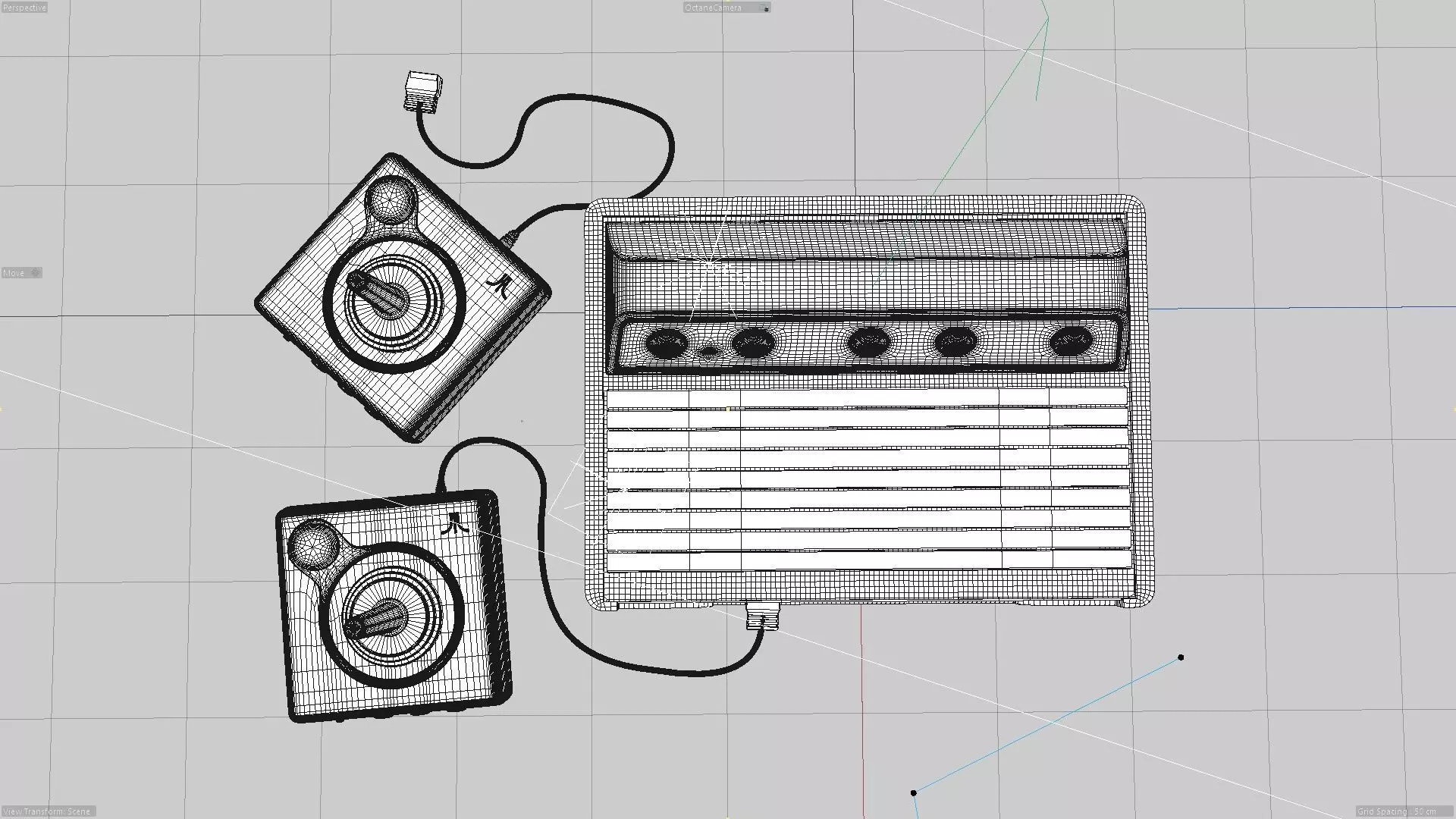 Retro video game console 3D model_8