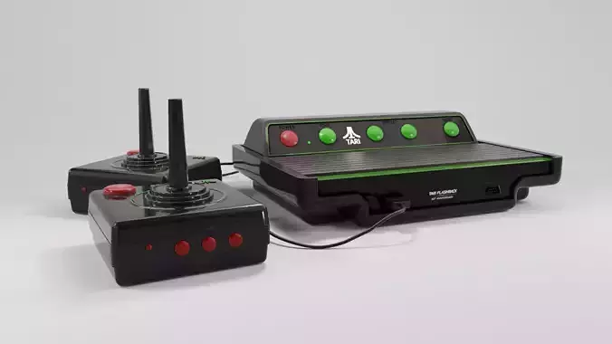 Retro video game console 3D model