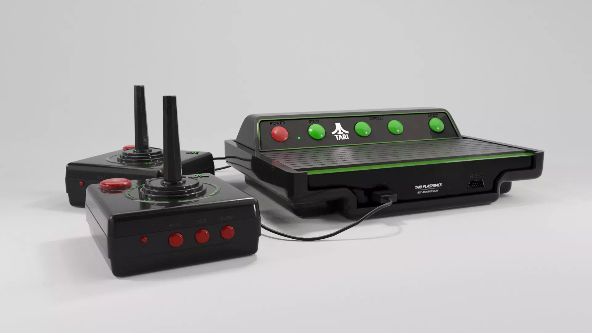 Retro video game console 3D model_0