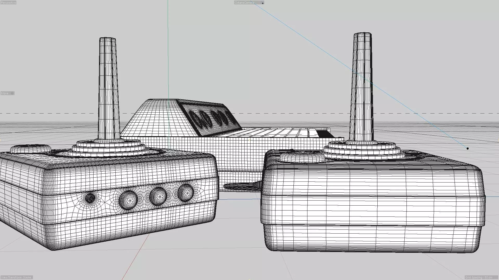 Retro video game console 3D model_11