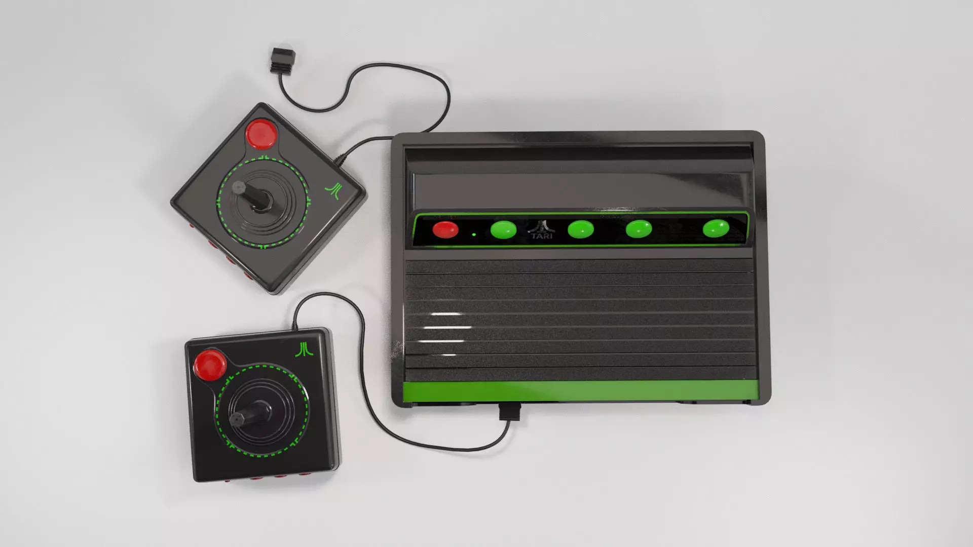 Retro video game console 3D model_1