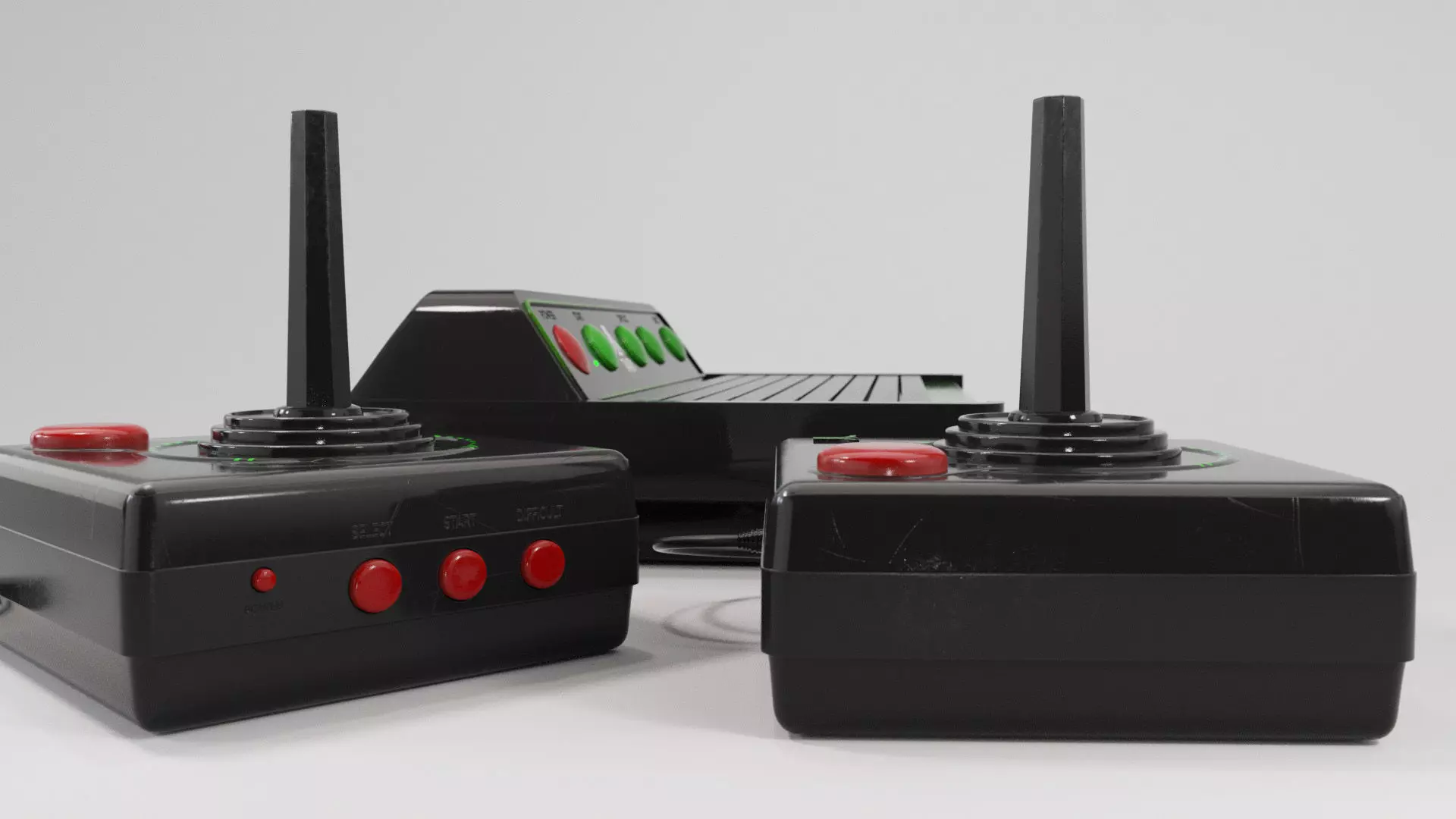 Retro video game console 3D model_4