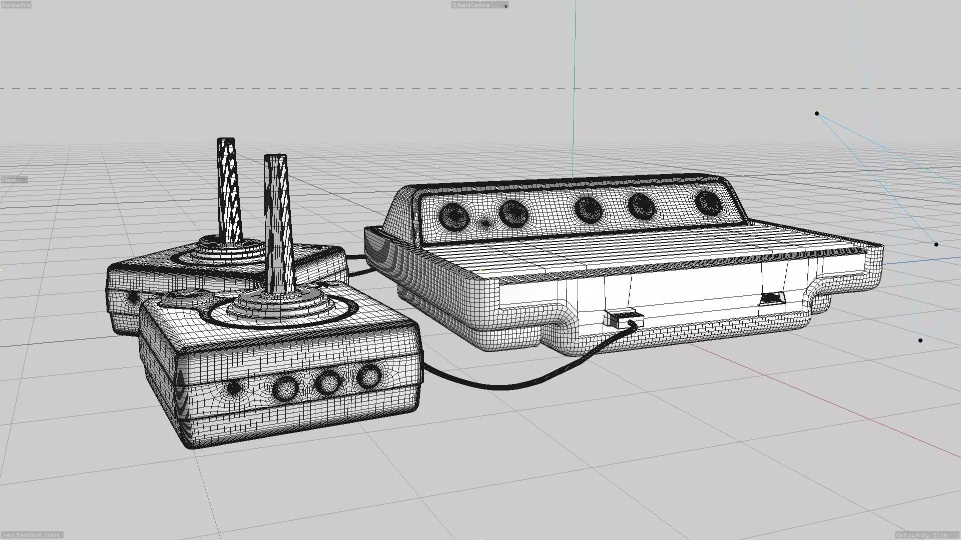 Retro video game console 3D model_7
