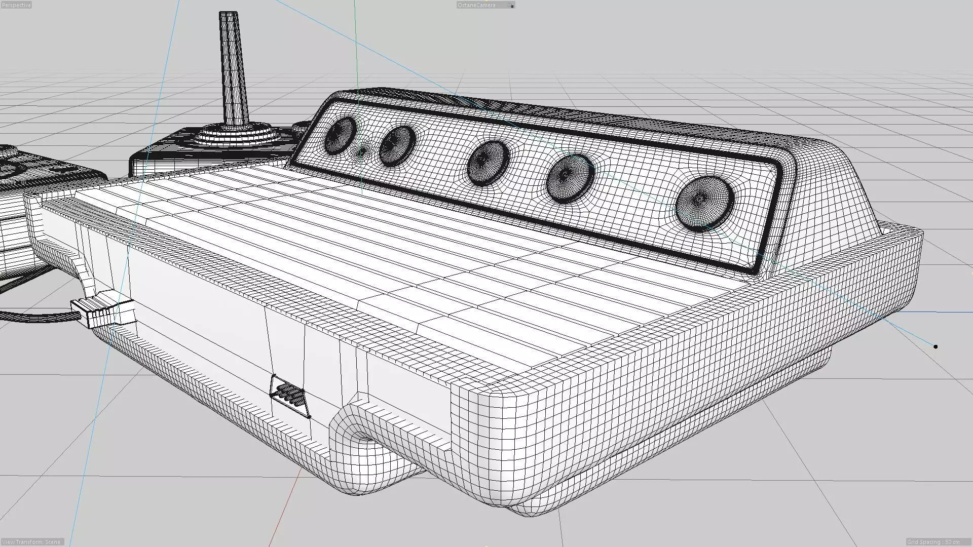 Retro video game console 3D model_10