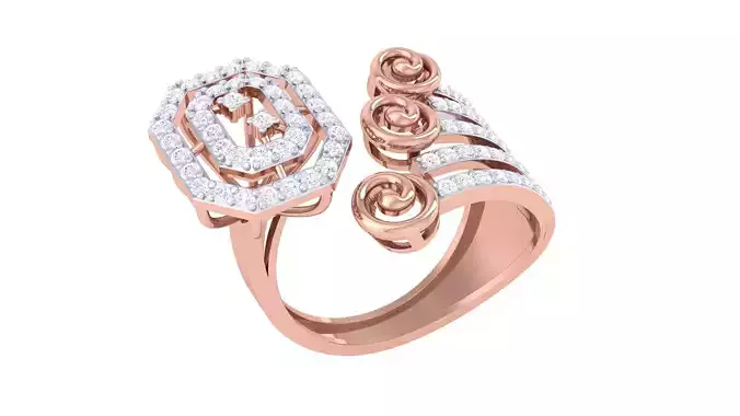 High Jewelry Diamond Ring 3dm renders 