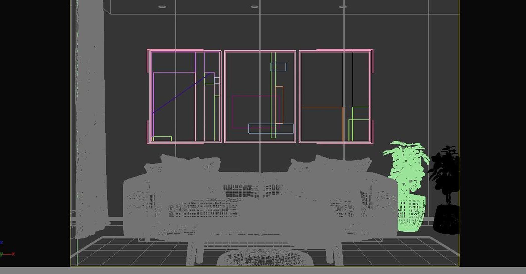 s Modern decorative painting 3D model_6