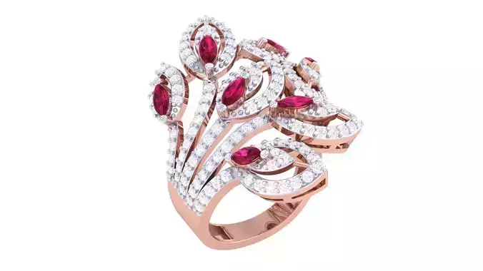 High Jewelry Diamond Ring 3dm renders 