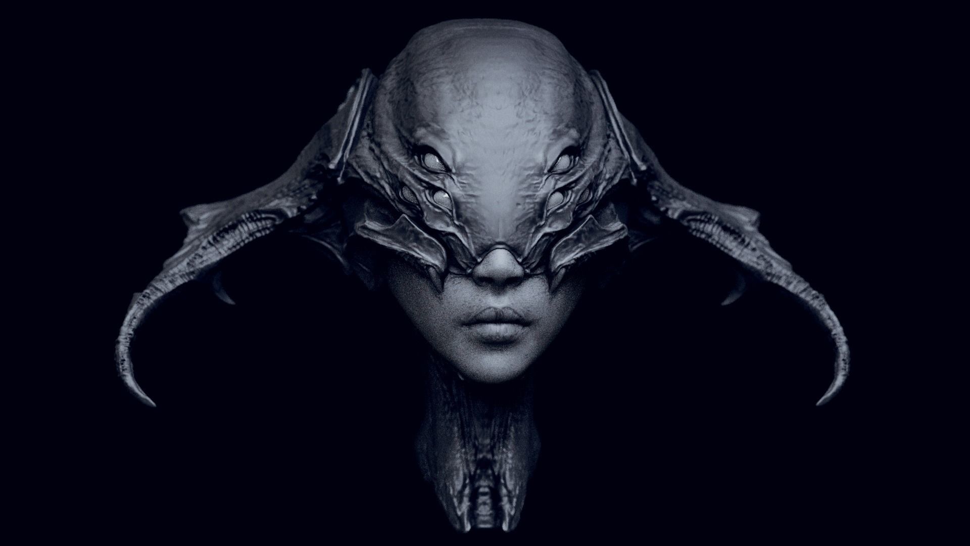 50 DEMONESS HEADS 3D model_72