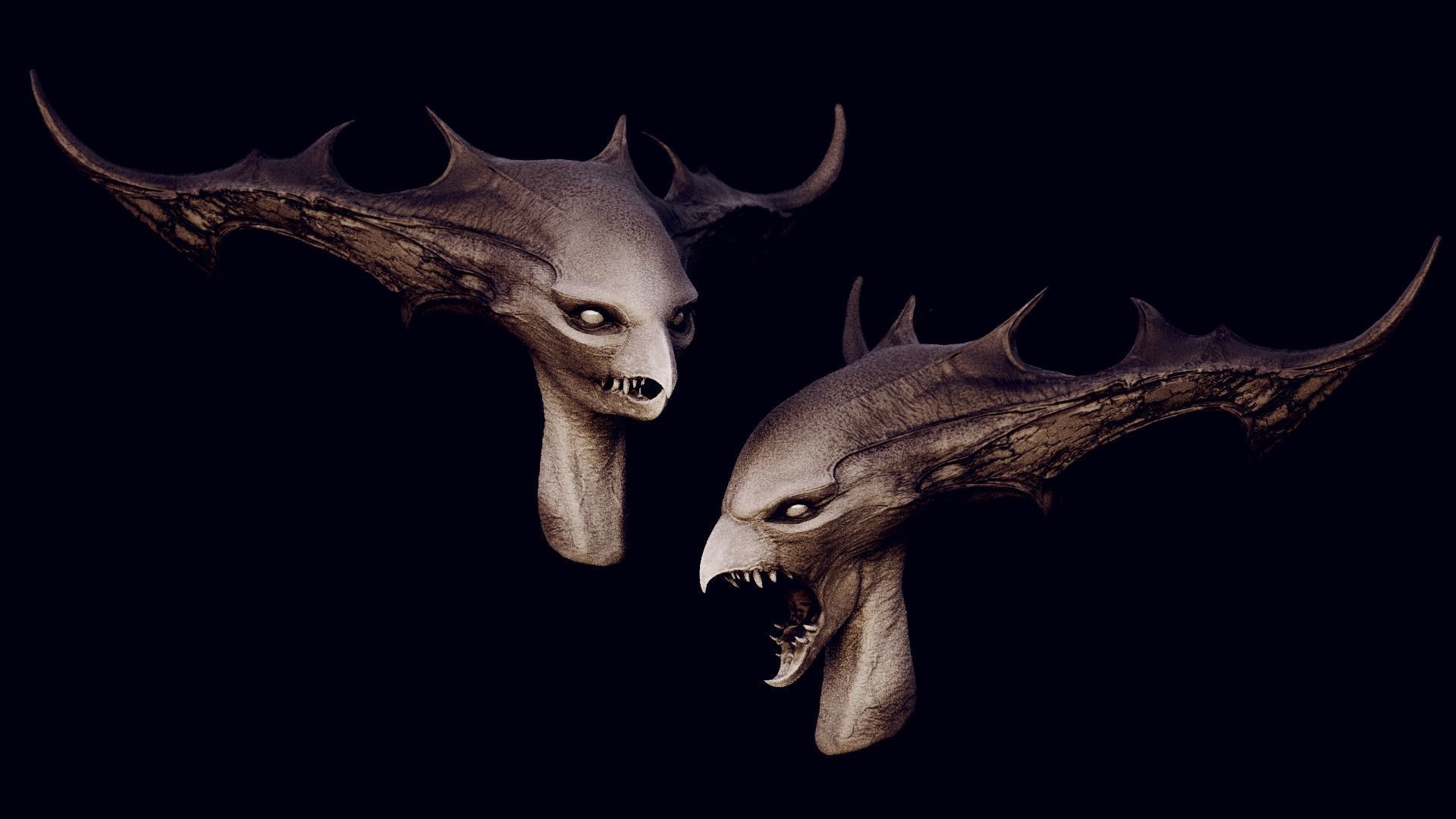 50 DEMONESS HEADS 3D model_81
