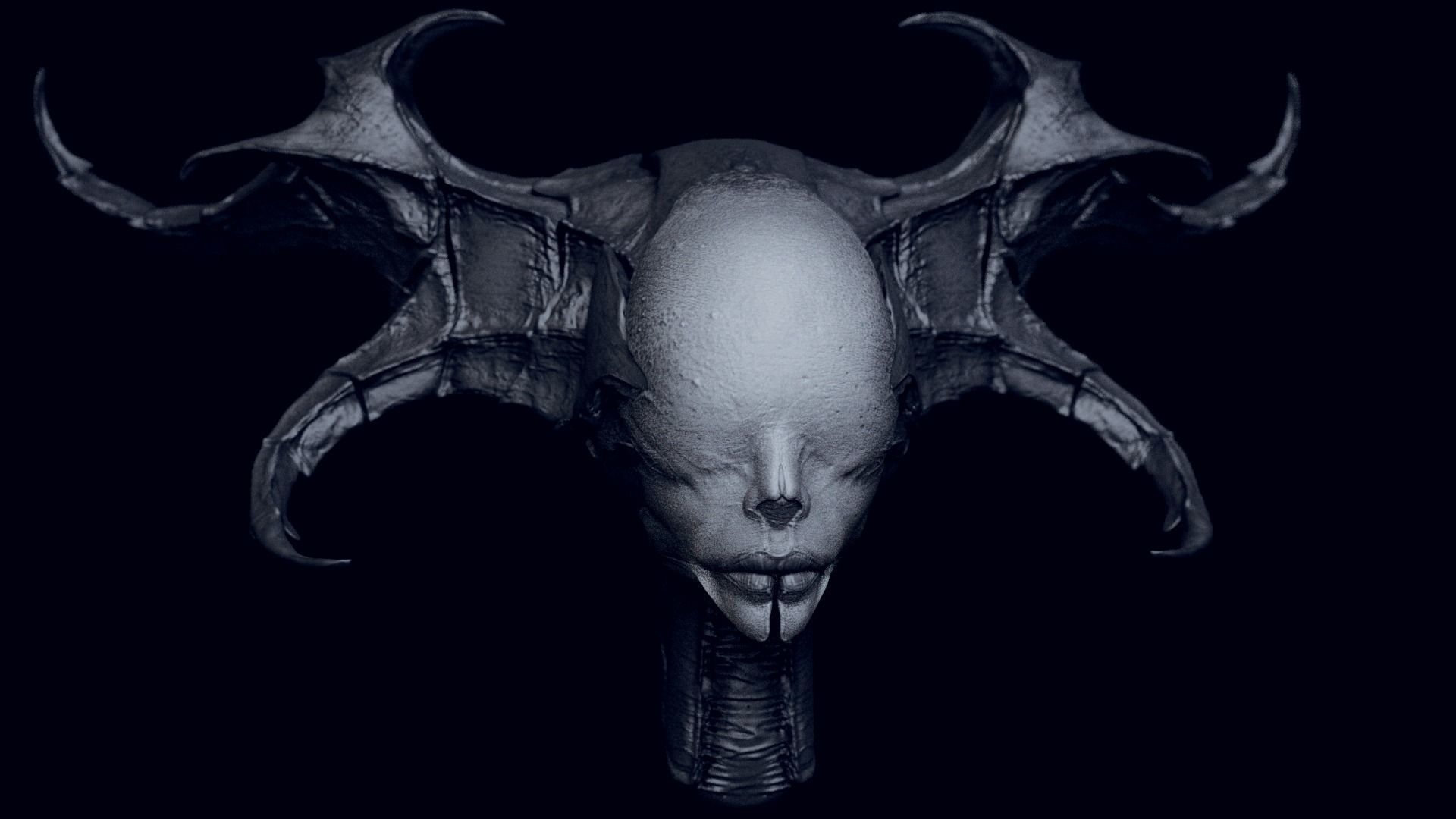 50 DEMONESS HEADS 3D model_76