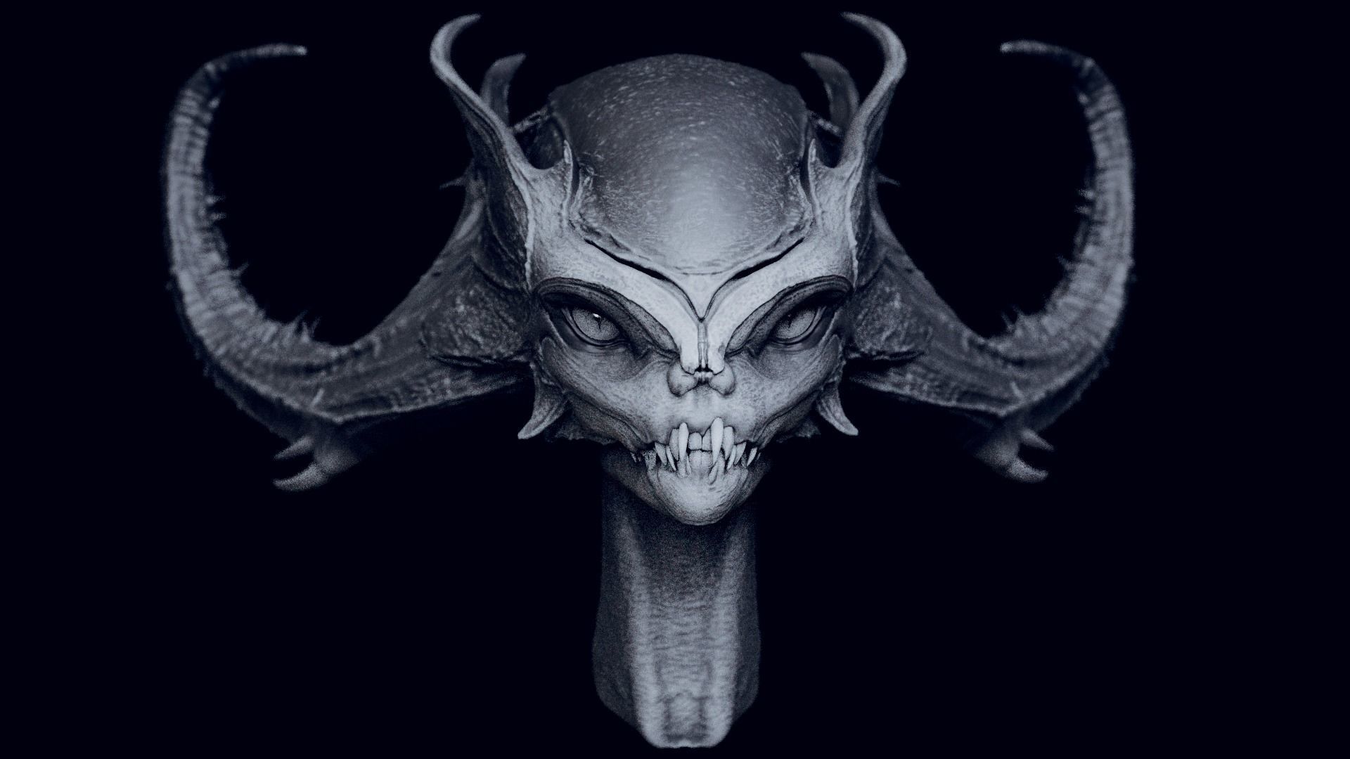 50 DEMONESS HEADS 3D model_46