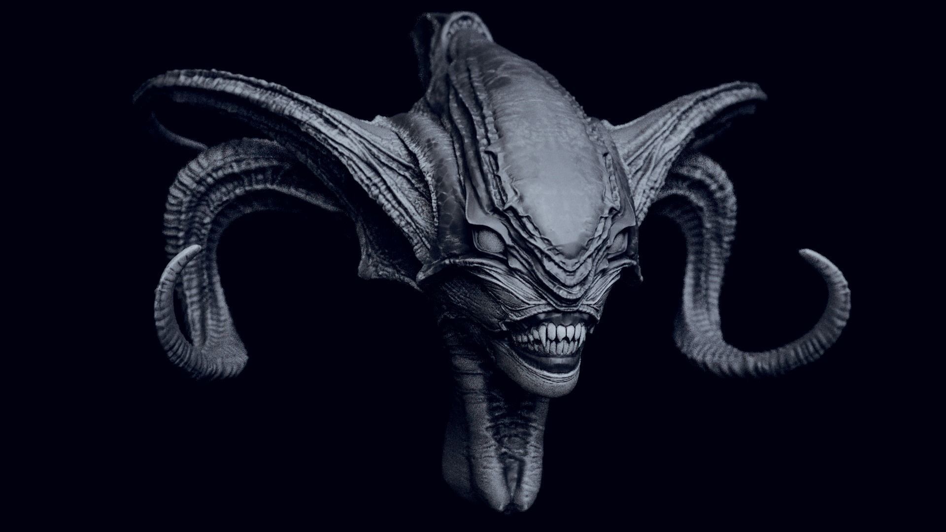 50 DEMONESS HEADS 3D model_38