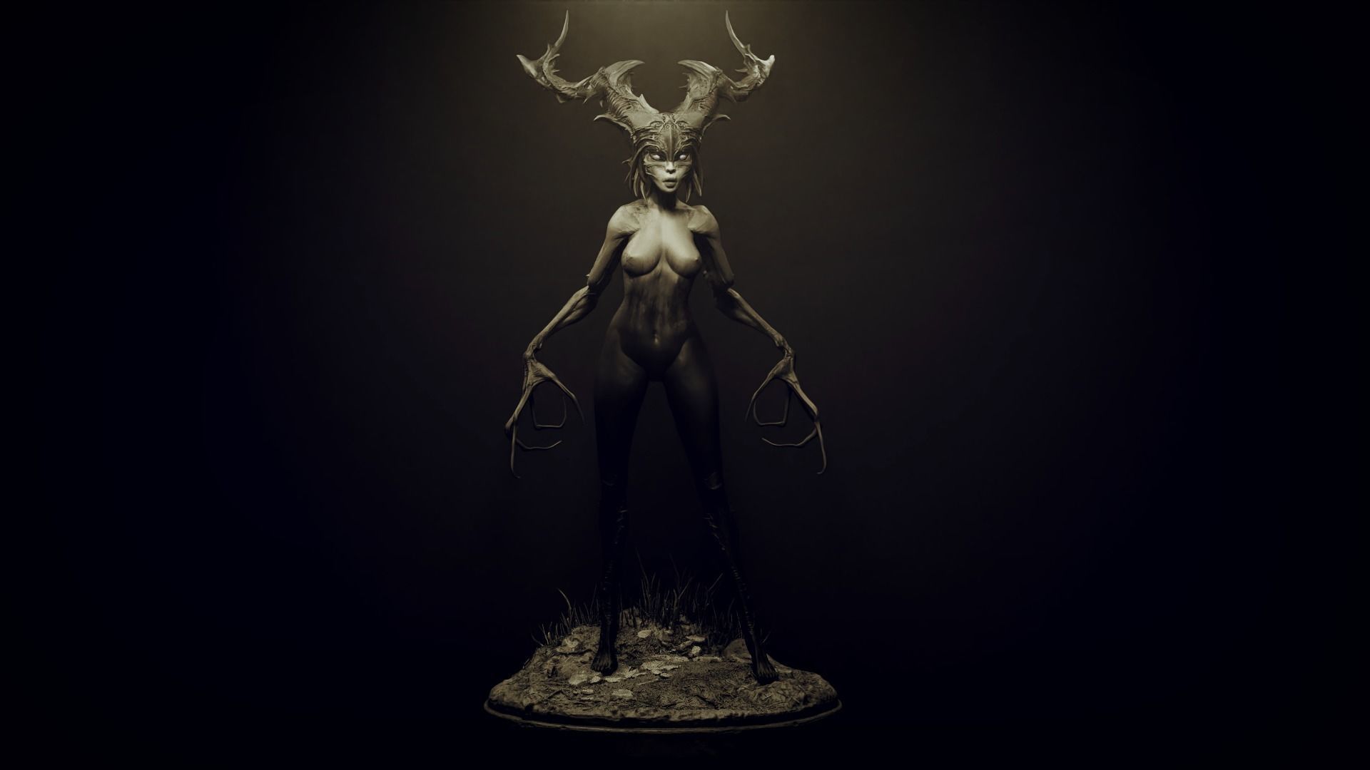 50 DEMONESS HEADS 3D model_20