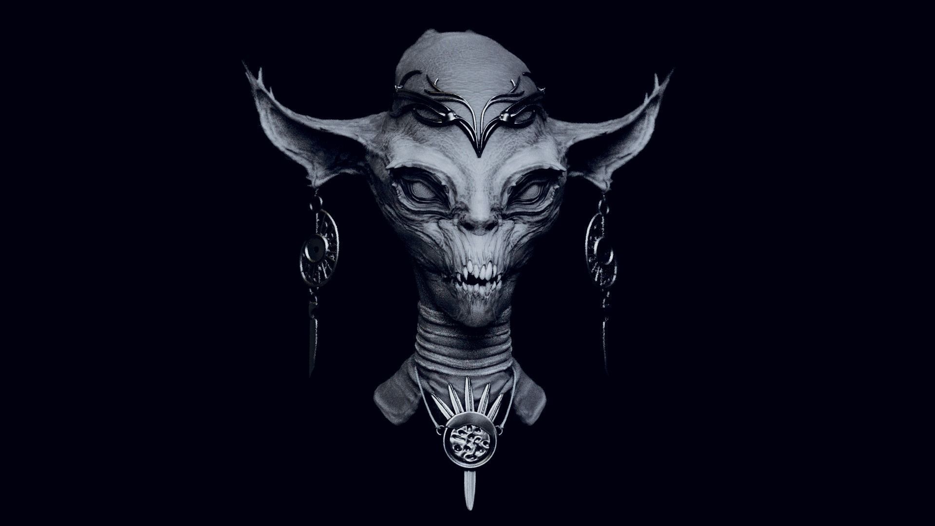 50 DEMONESS HEADS 3D model_14