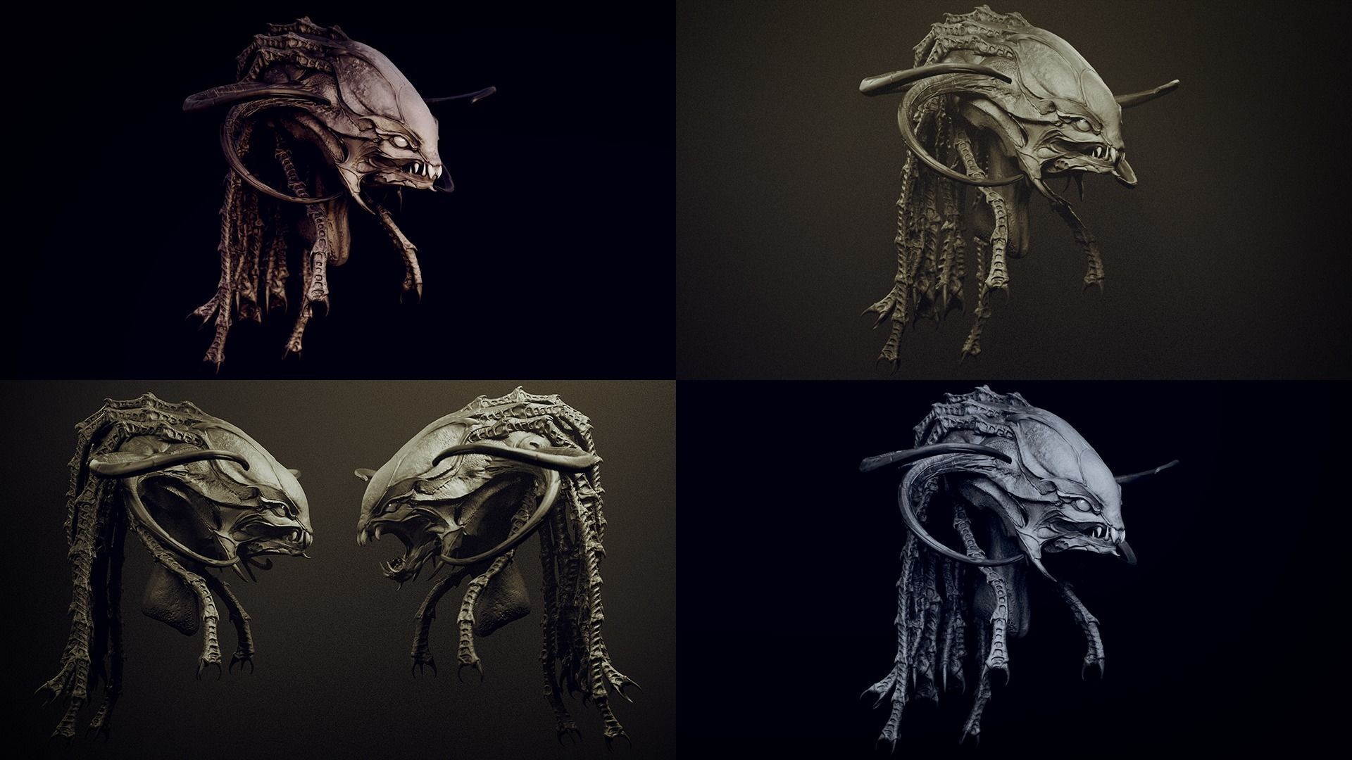 50 DEMONESS HEADS 3D model_79