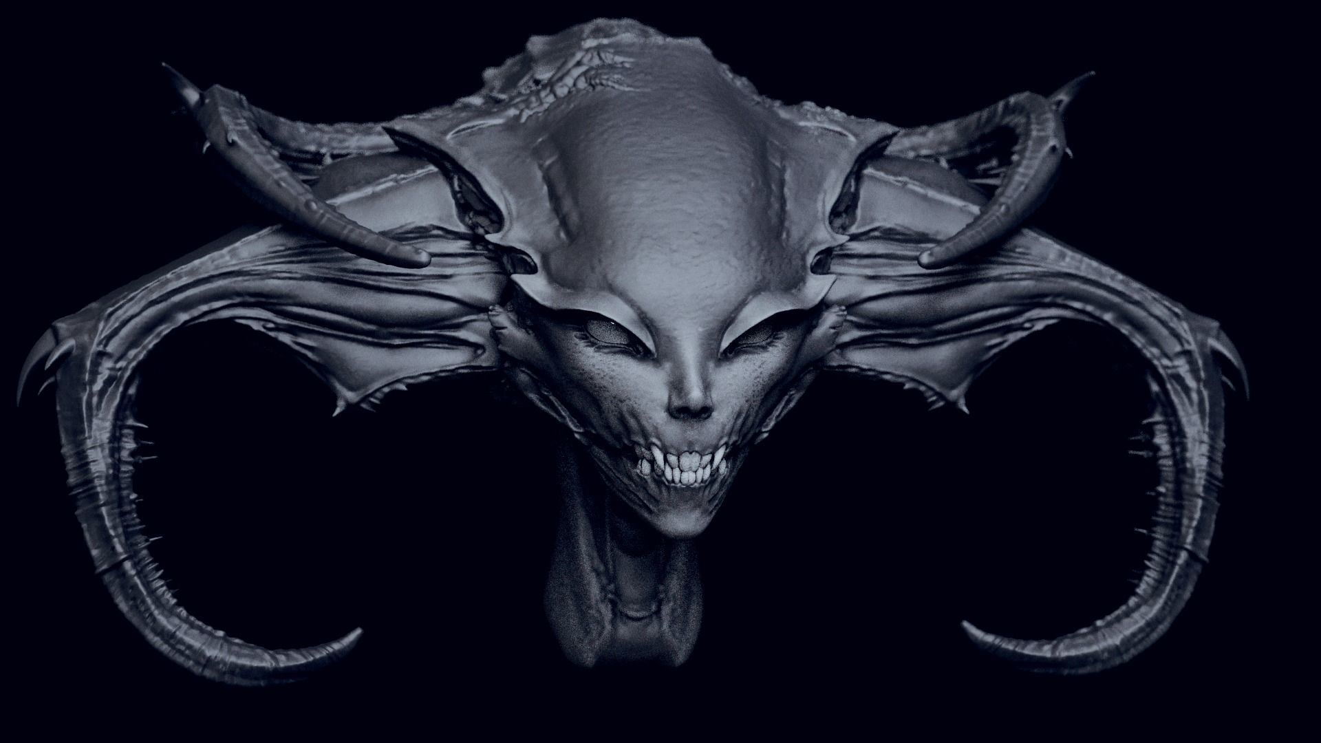 50 DEMONESS HEADS 3D model_69