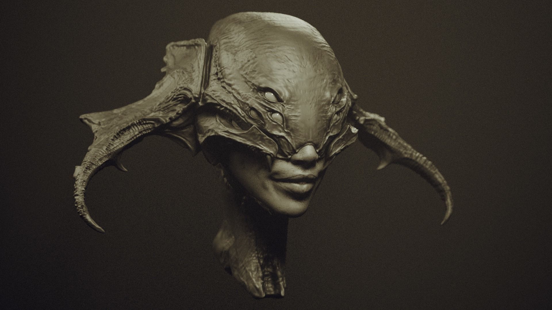 50 DEMONESS HEADS 3D model_74