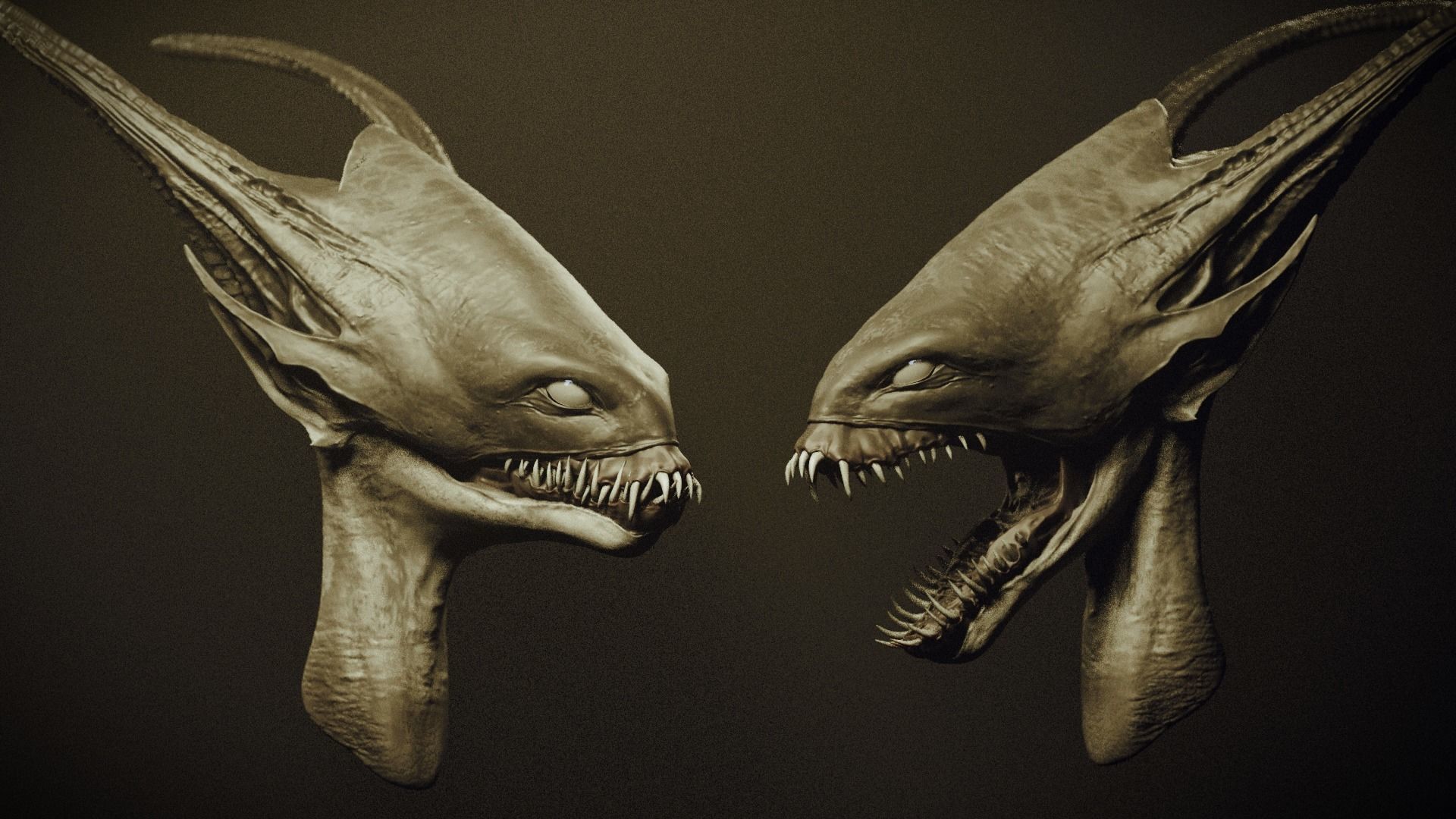 50 DEMONESS HEADS 3D model_37