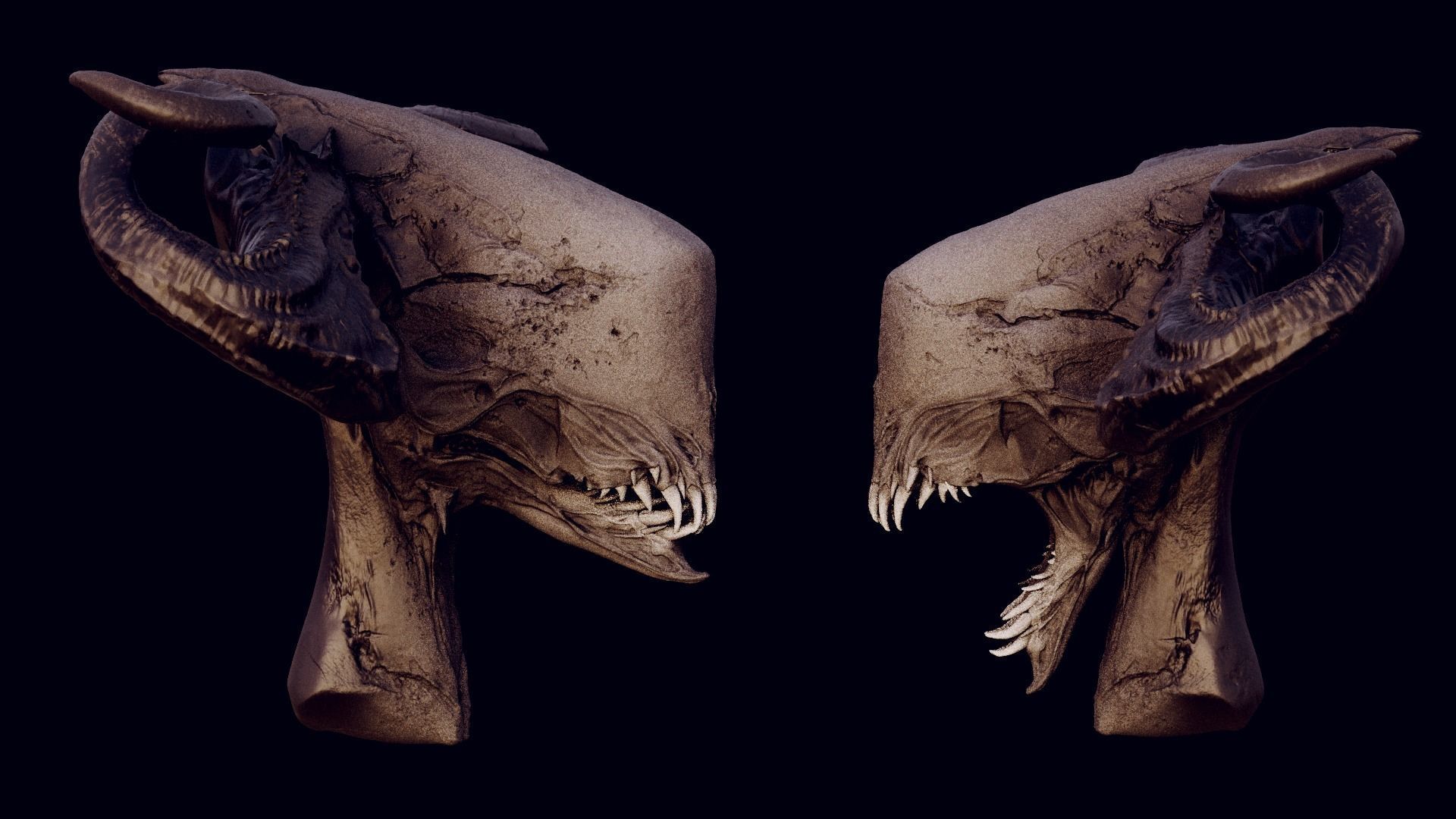 50 DEMONESS HEADS 3D model_92