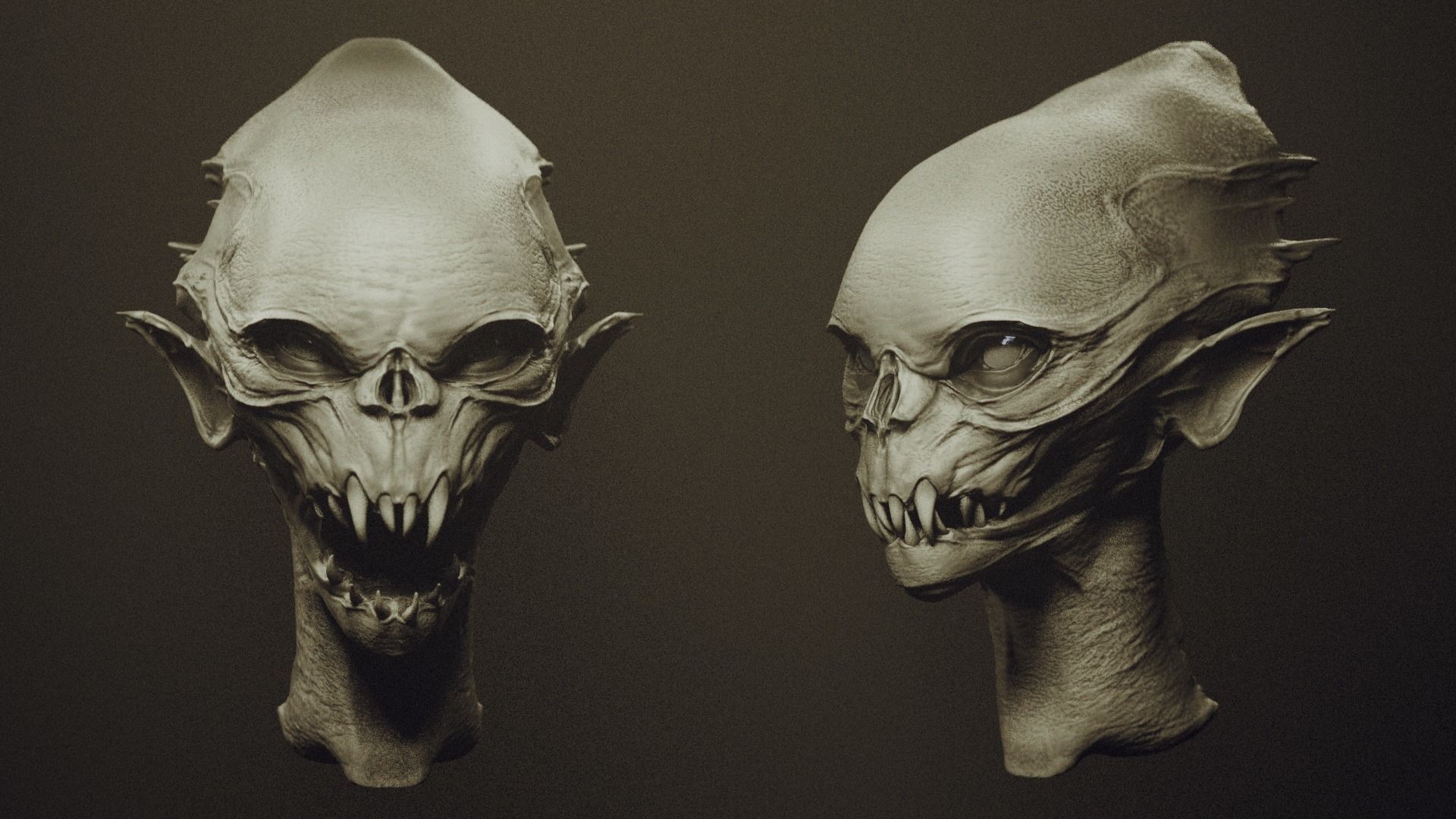 50 DEMONESS HEADS 3D model_94