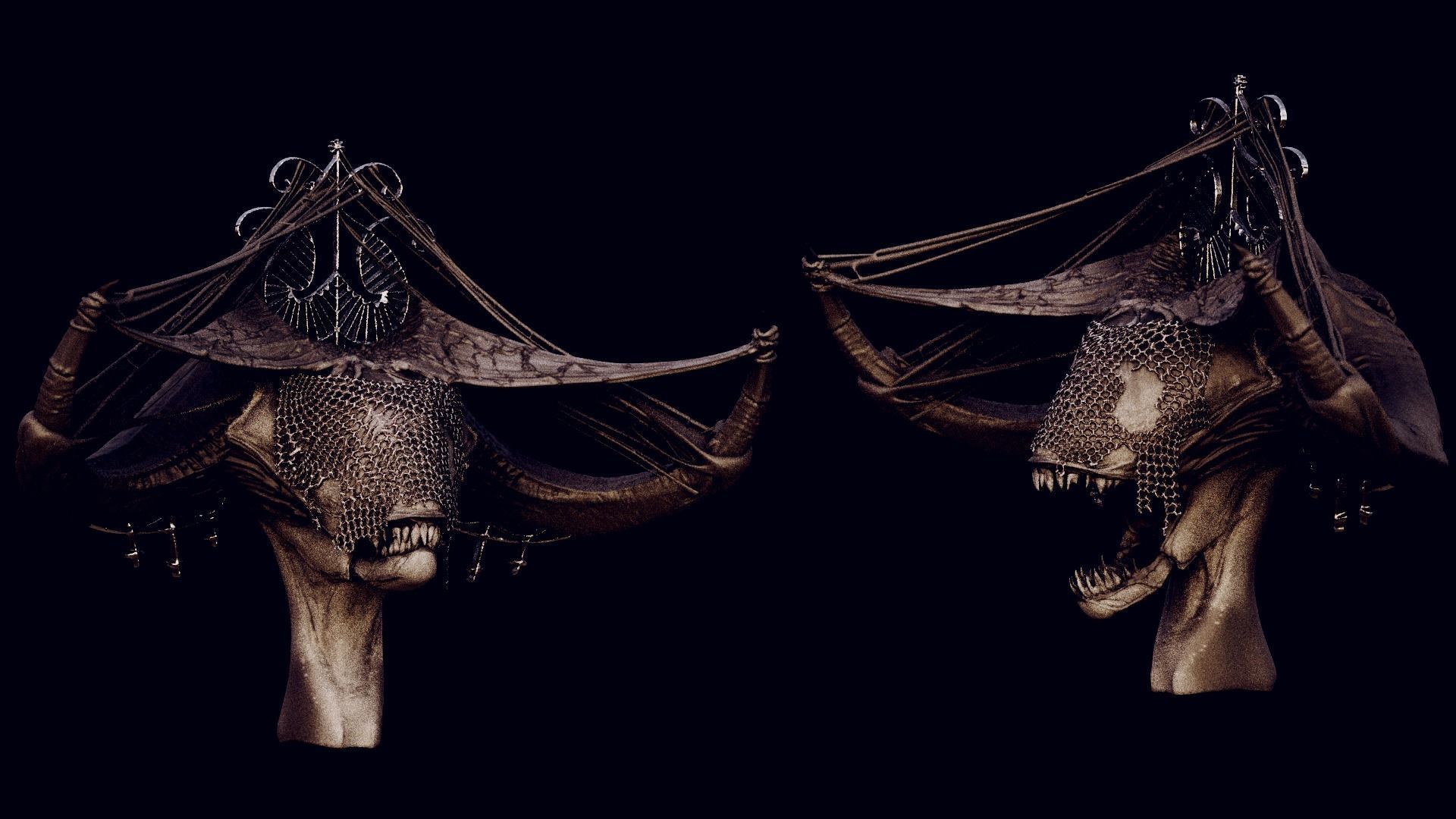 50 DEMONESS HEADS 3D model_51