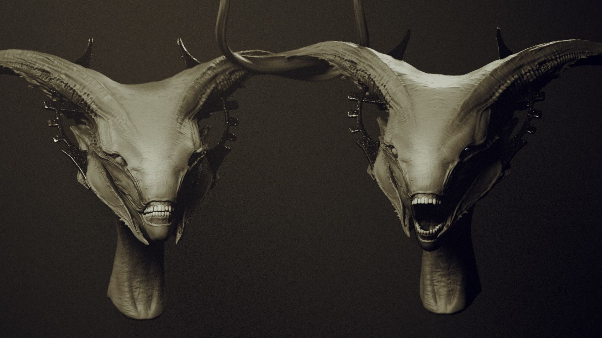 50 DEMONESS HEADS 3D model_44