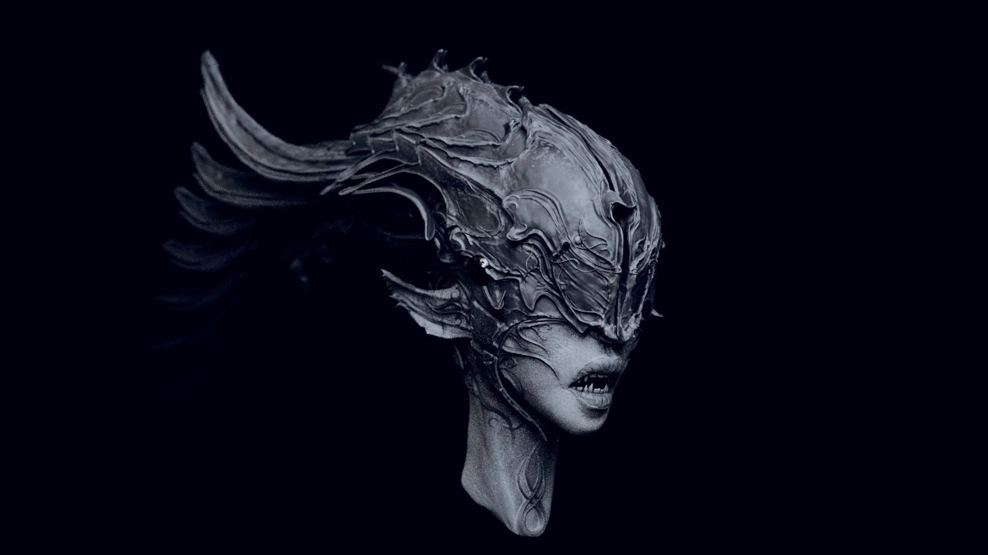 50 DEMONESS HEADS 3D model_53