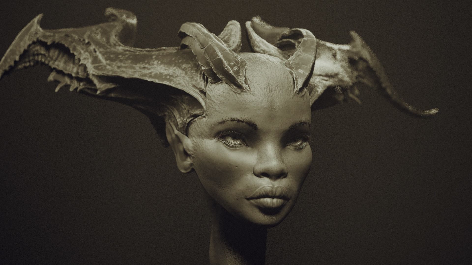 50 DEMONESS HEADS 3D model_17