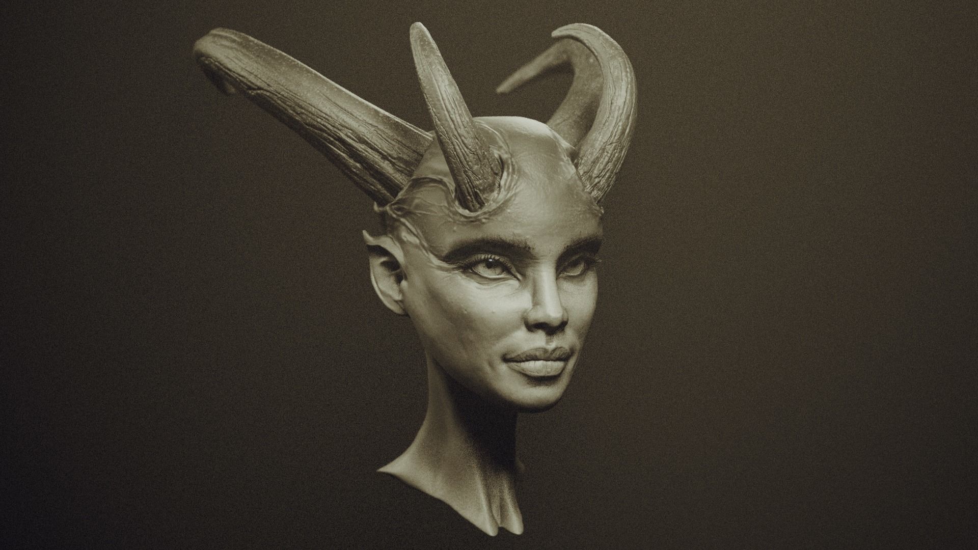 50 DEMONESS HEADS 3D model_28