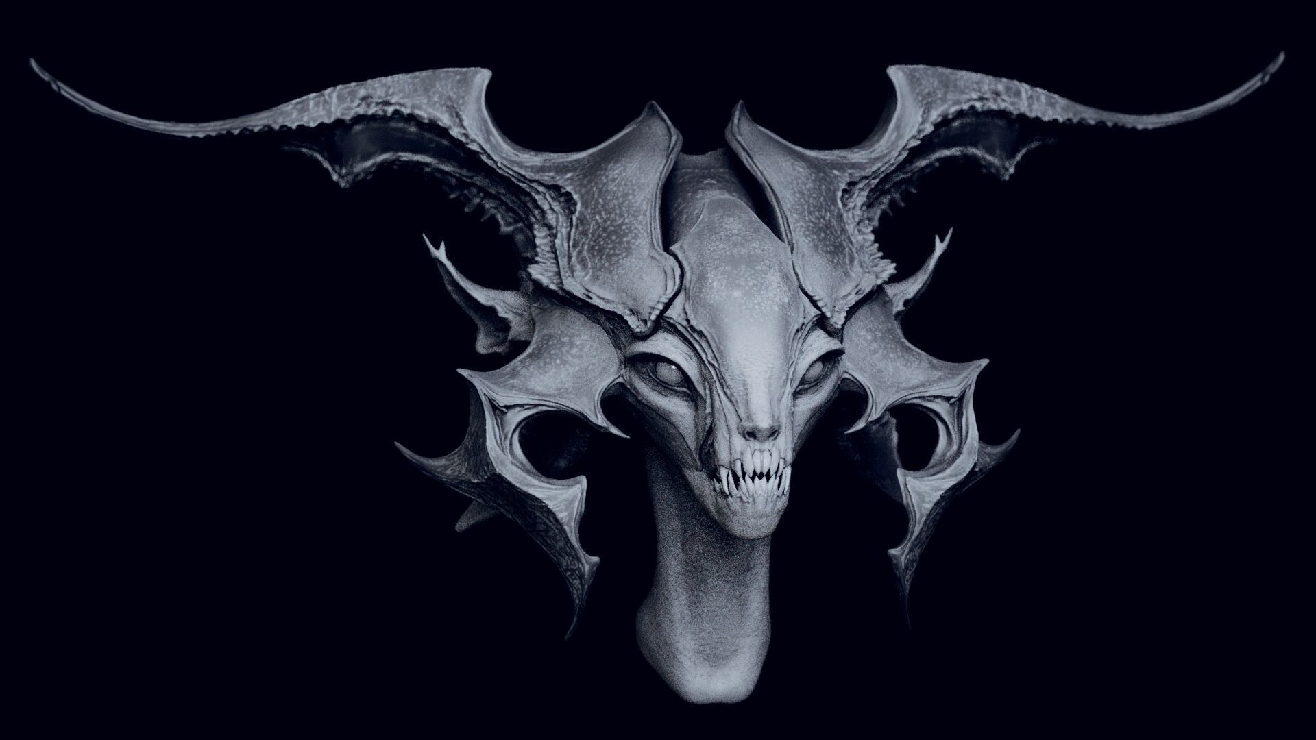 50 DEMONESS HEADS 3D model_13