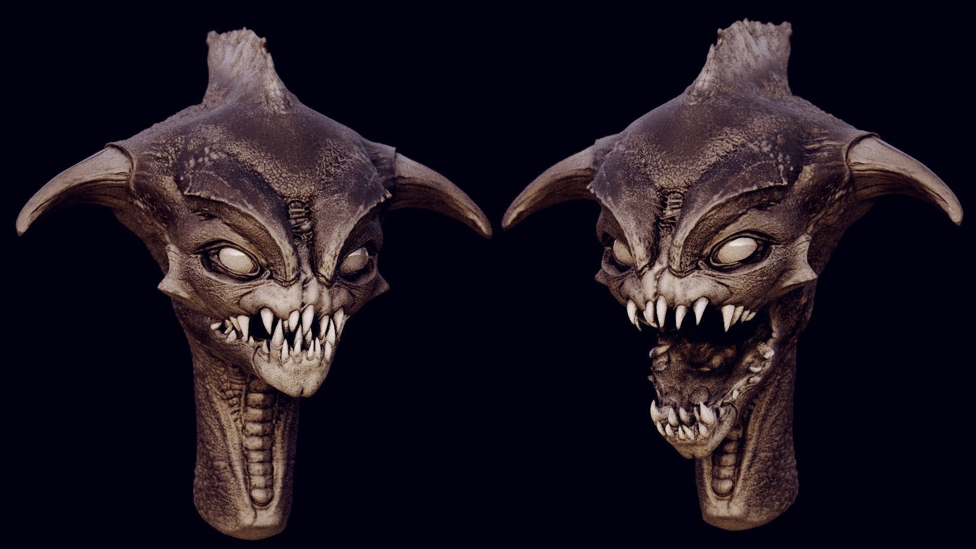 50 DEMONESS HEADS 3D model_71