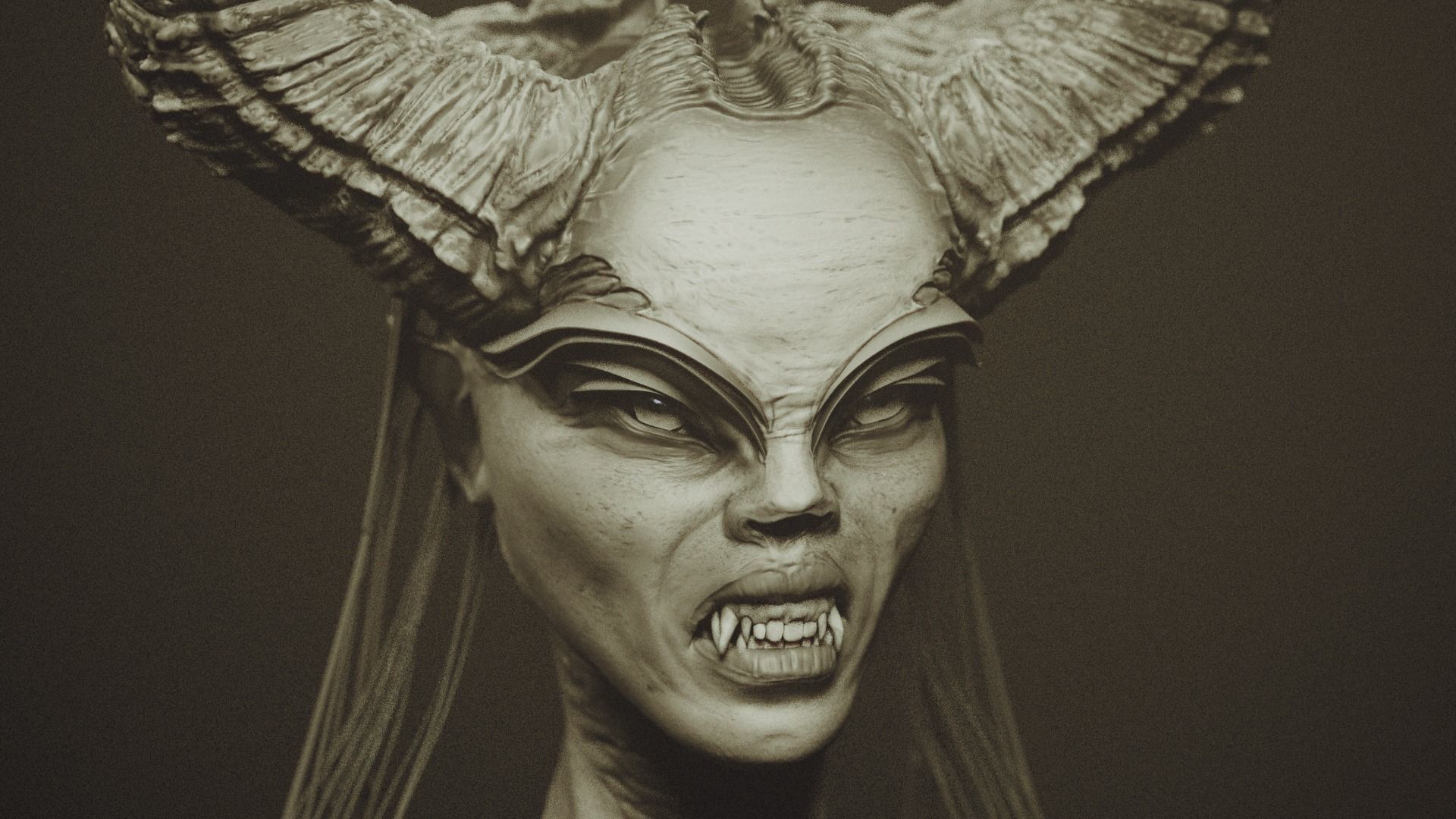 50 DEMONESS HEADS 3D model_32