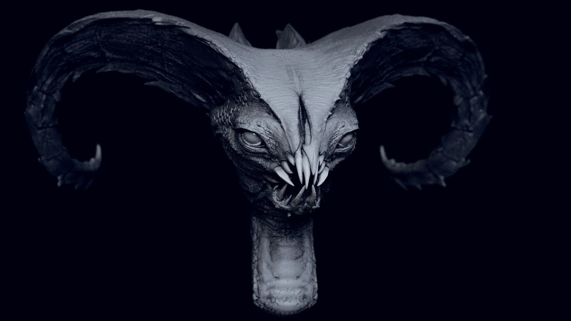 50 DEMONESS HEADS 3D model_82