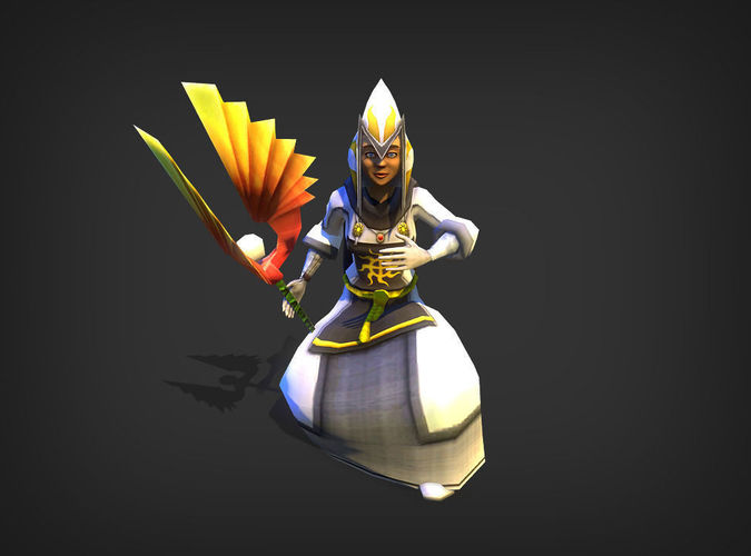 Holy Priest Model Low-poly 3D model