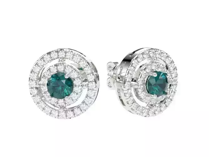 Women Stud Earrings White Gold AN-2308-079