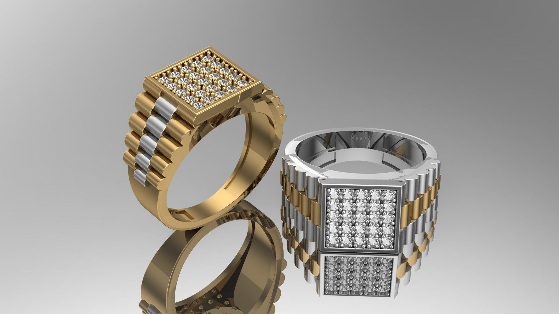 man ring designs 3D print model_3