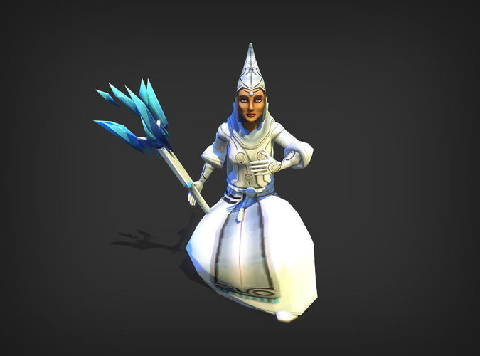 Ice Wizard Model Low-poly 3D model