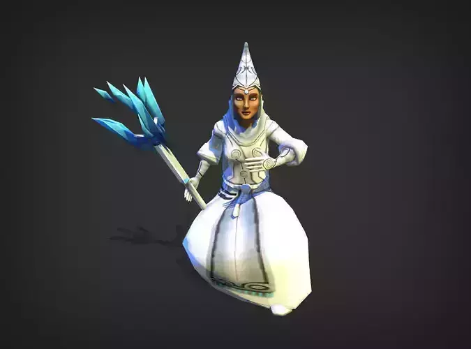 Ice Wizard Model Low-poly 3D model