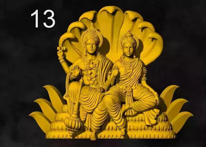 vishnu devi nag padaga gold silver pendent