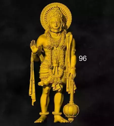 hanuman god pendent locket gold silver