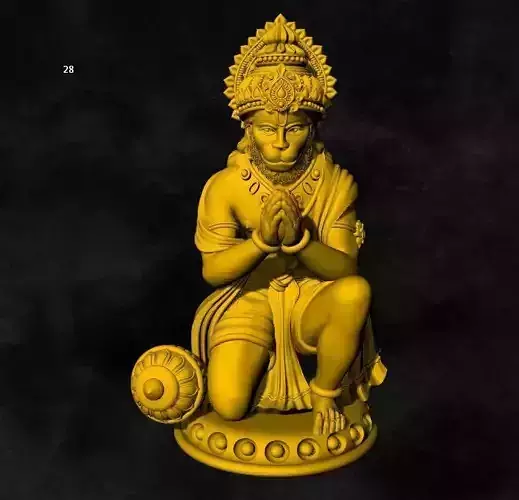 hanuman god  pendent gold silver 