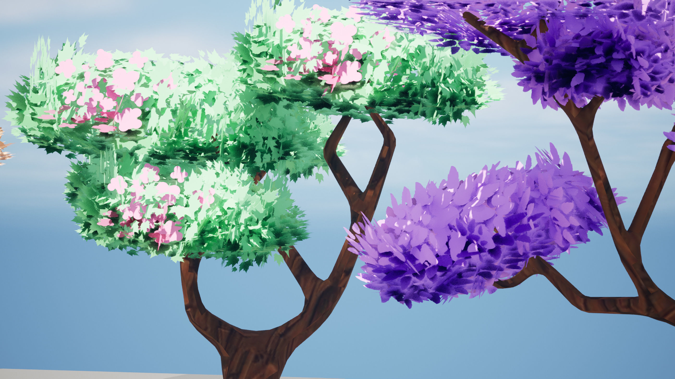 Stylized trees 3d model Low-poly 3D model_5