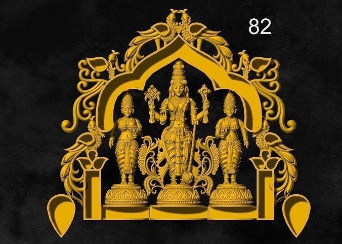 balaji thirupathi sridevi bhudevi locket pendent gold silver 3D print model