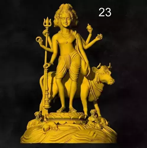 datta guru god idol pendent locket silver gold