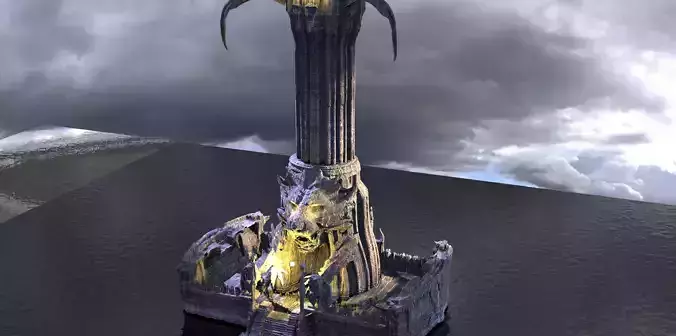 Jaguar Tower Monument Full  3D model