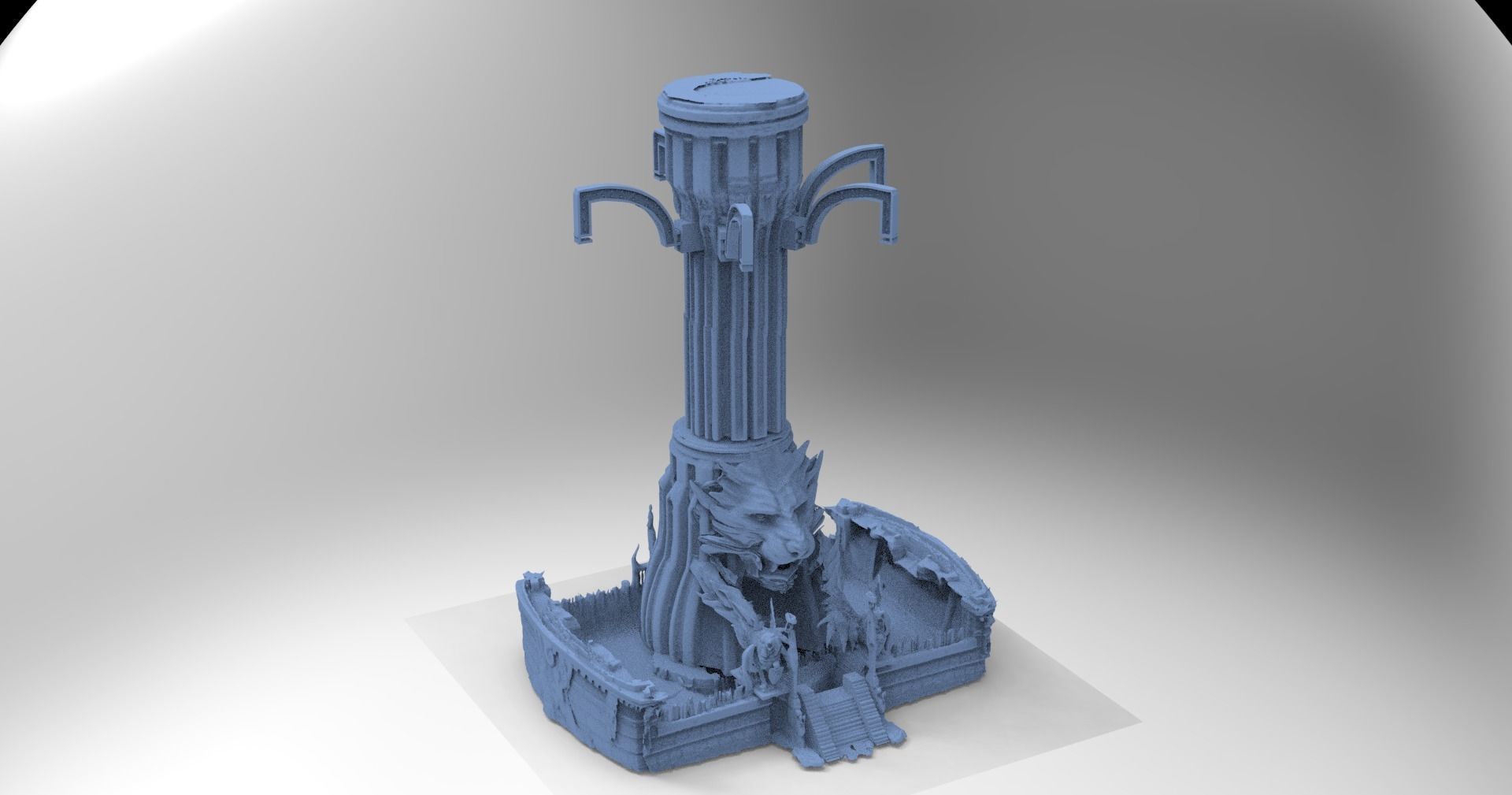 Jaguar Tower Monument Full  3D model_8